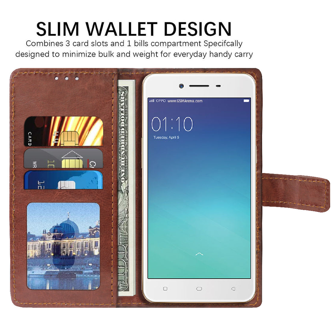 Premium Wallet Flip Cover for Oppo A37