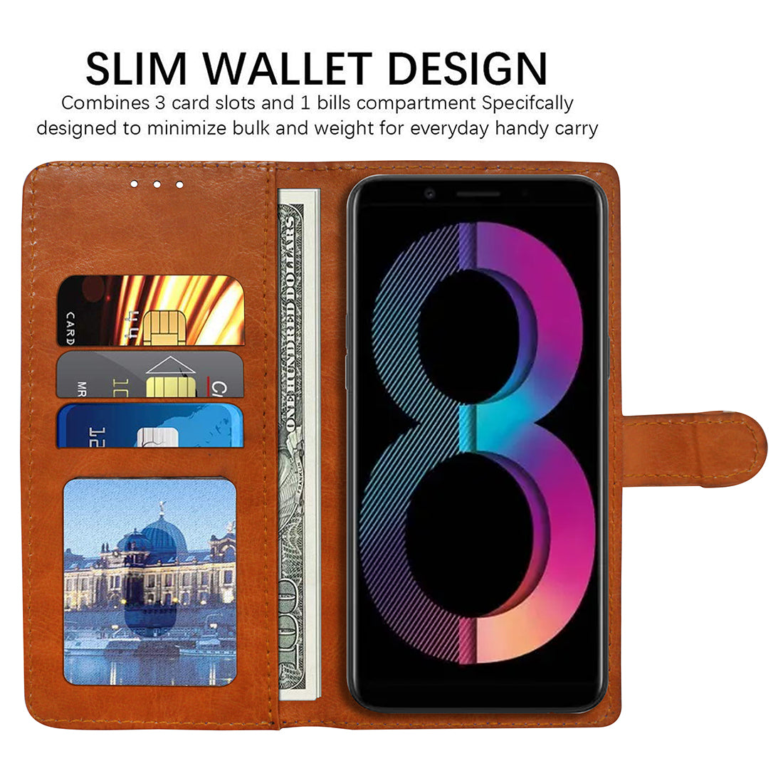 Premium Wallet Flip Cover for Oppo A83