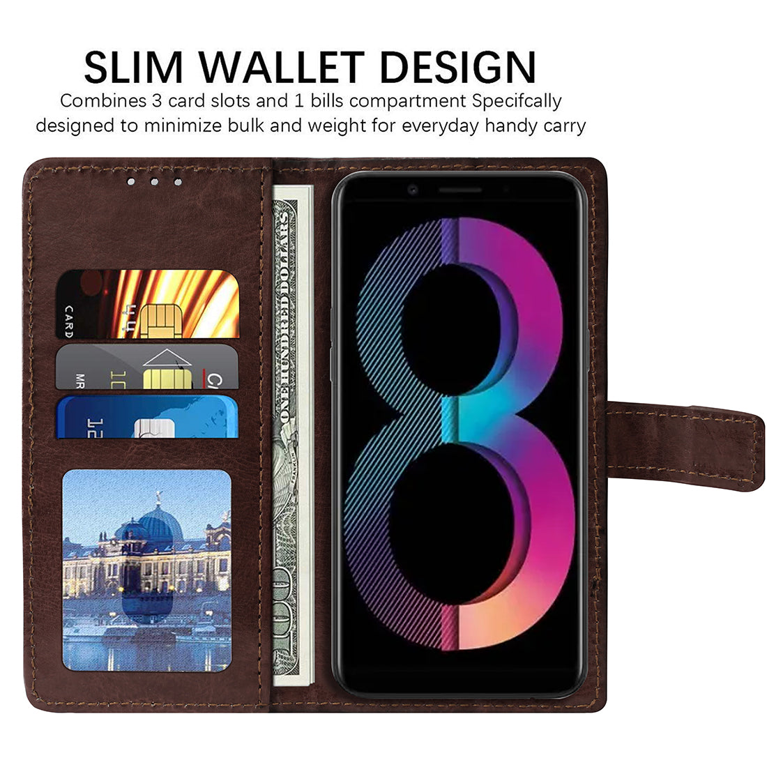 Premium Wallet Flip Cover for Oppo A83