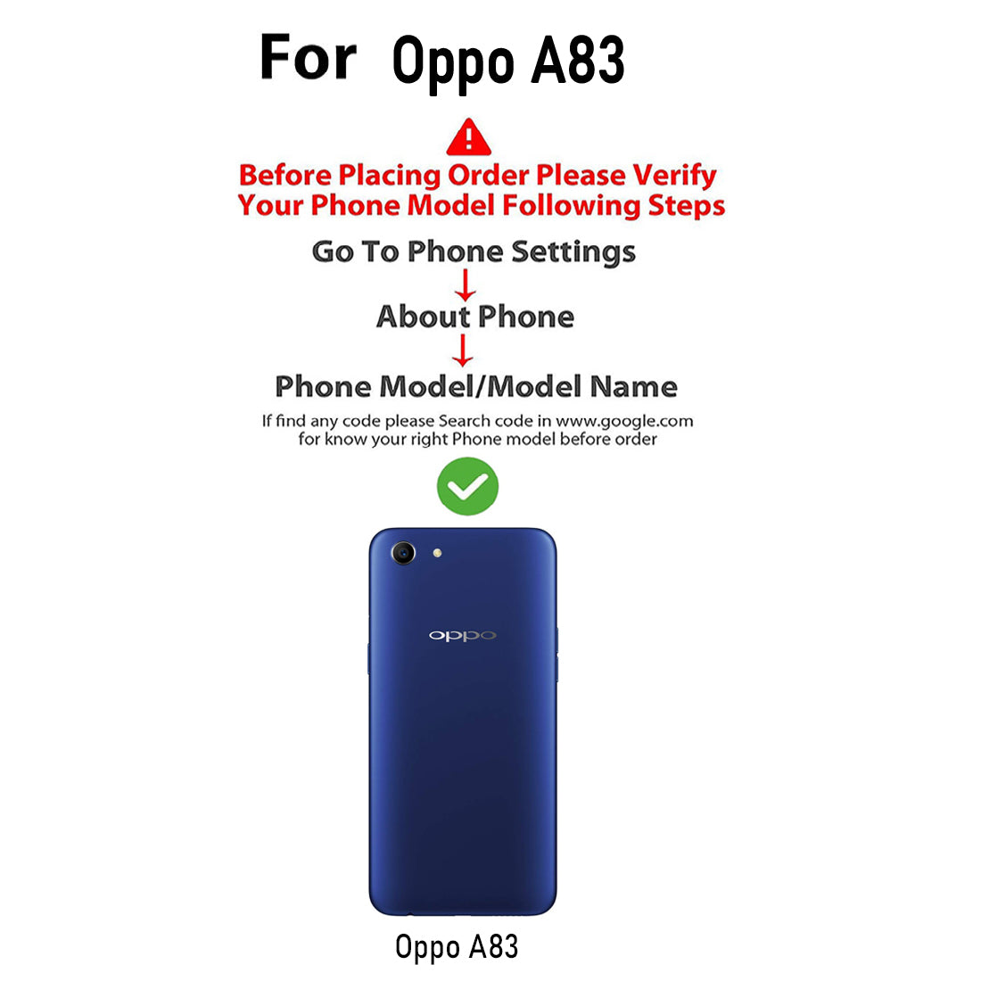 Premium Wallet Flip Cover for Oppo A83
