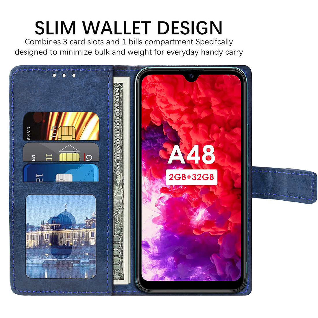 Premium Wallet Flip Cover for Itel A48