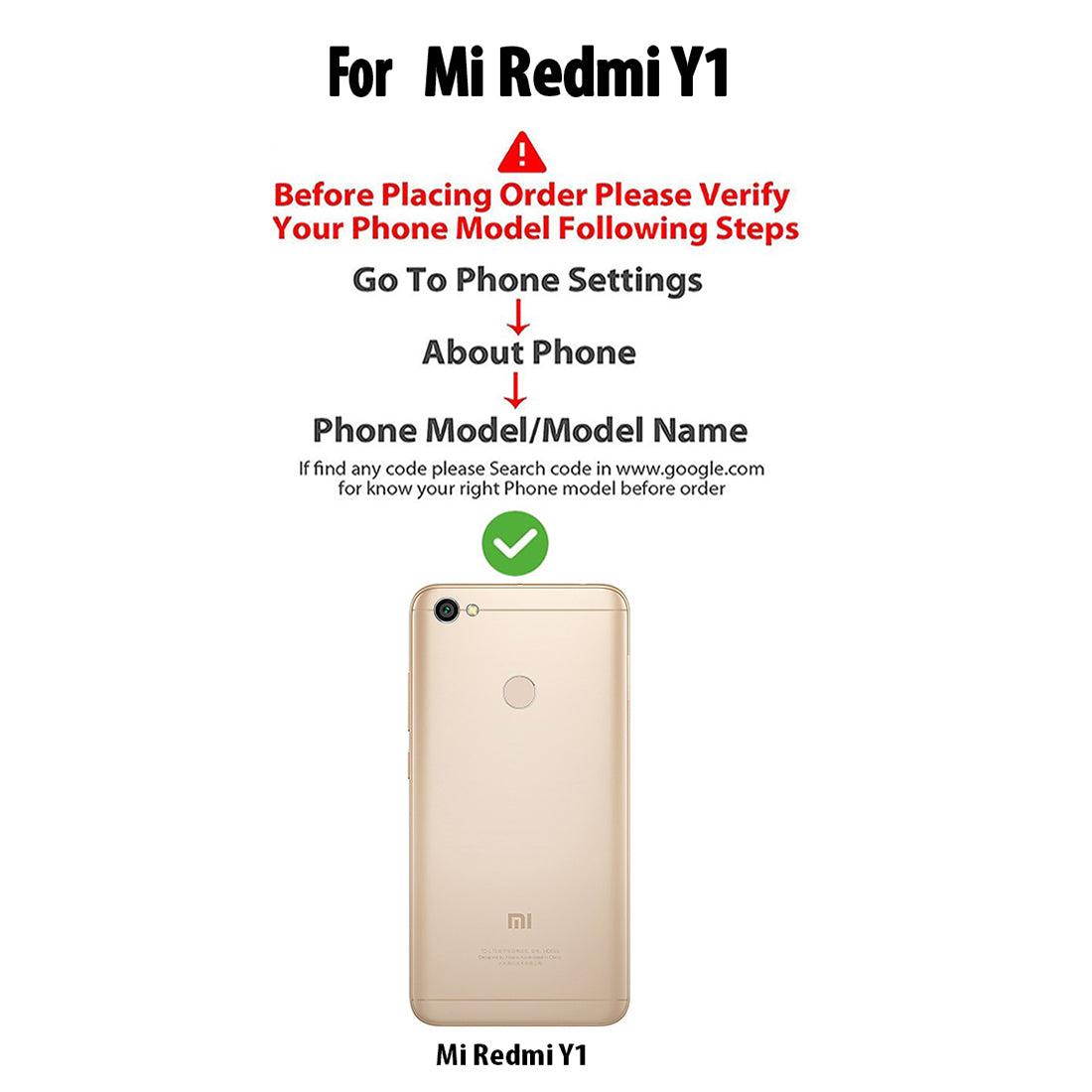 Premium Wallet Flip Cover for Mi Redmi Y1 4G