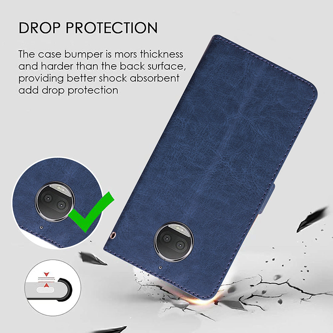 Premium Wallet Flip Cover for Motorola Moto G5S Plus