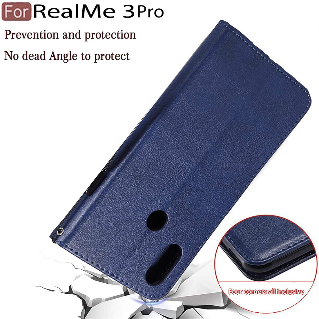 Premium Wallet Flip Cover for Realme 3 Pro 4G