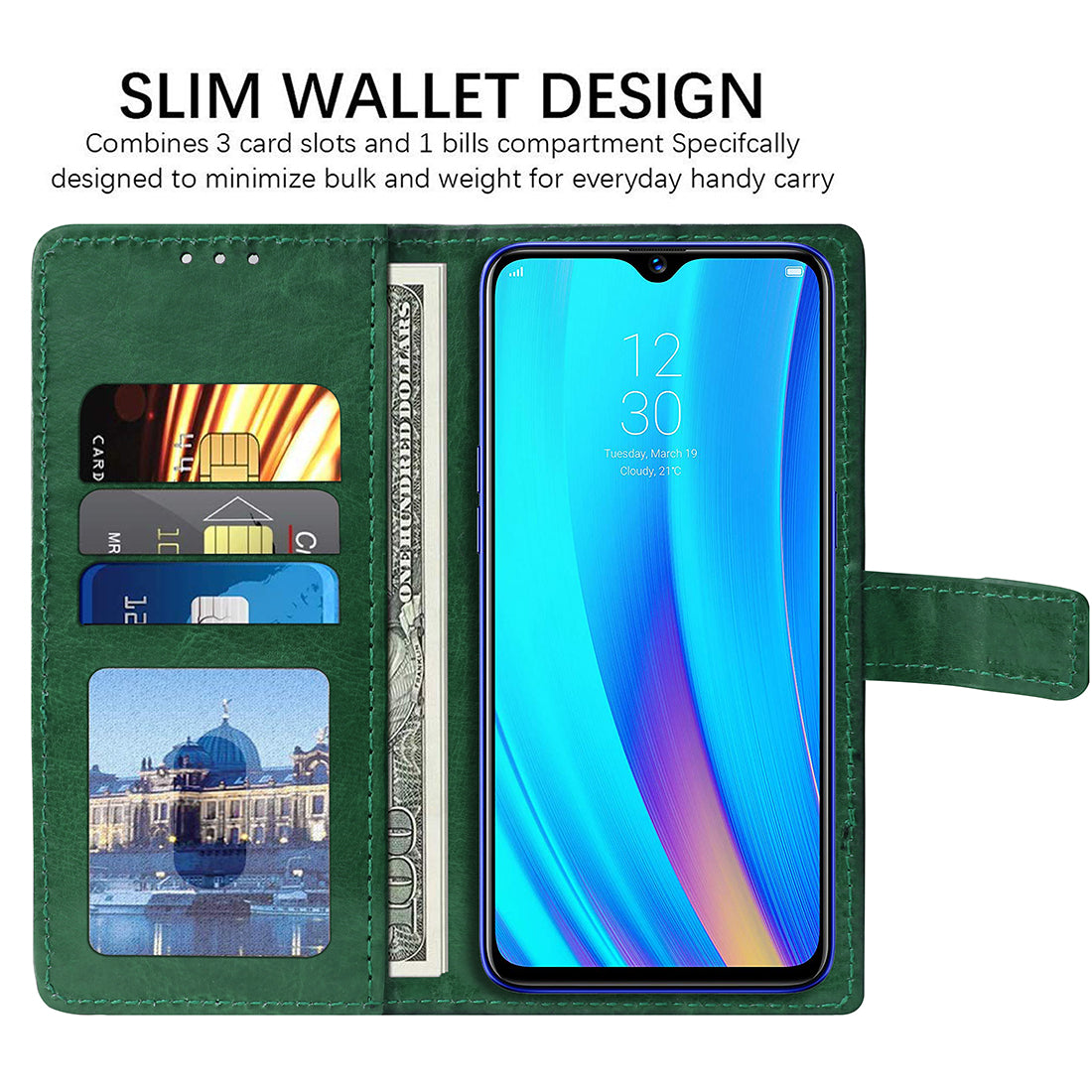 Premium Wallet Flip Cover for Realme 3 Pro