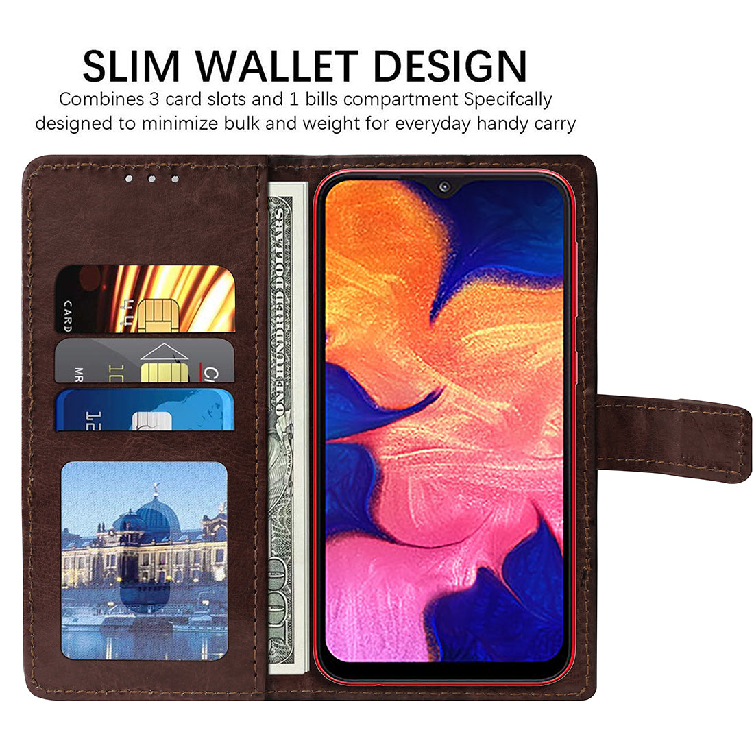 Premium Wallet Flip Cover for Samsung Galaxy A10