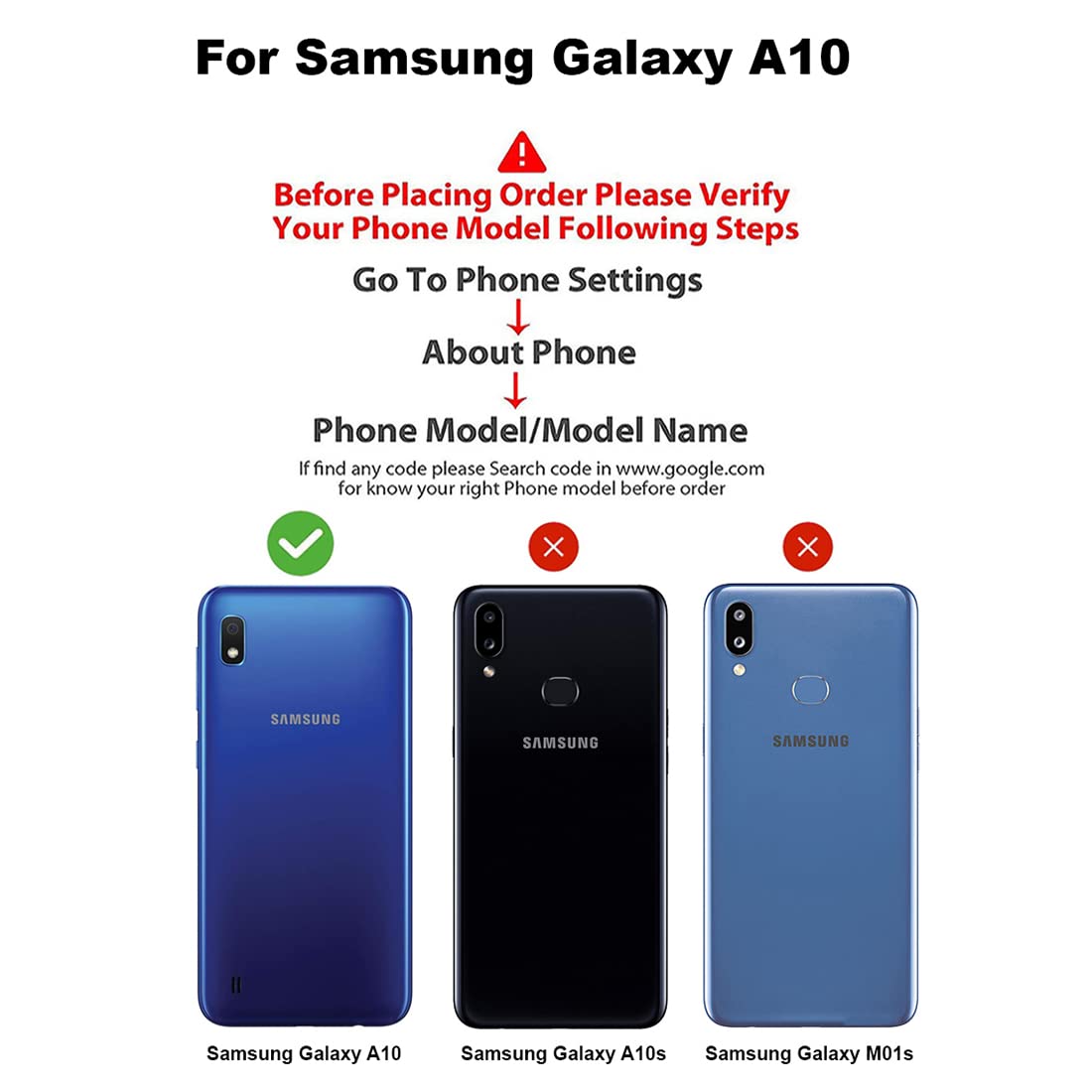 Premium Wallet Flip Cover for Samsung Galaxy A10
