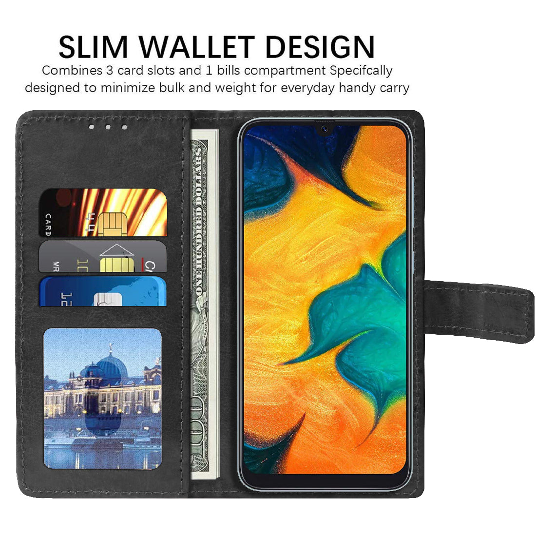 Premium Wallet Flip Cover for Samsung Galaxy A30