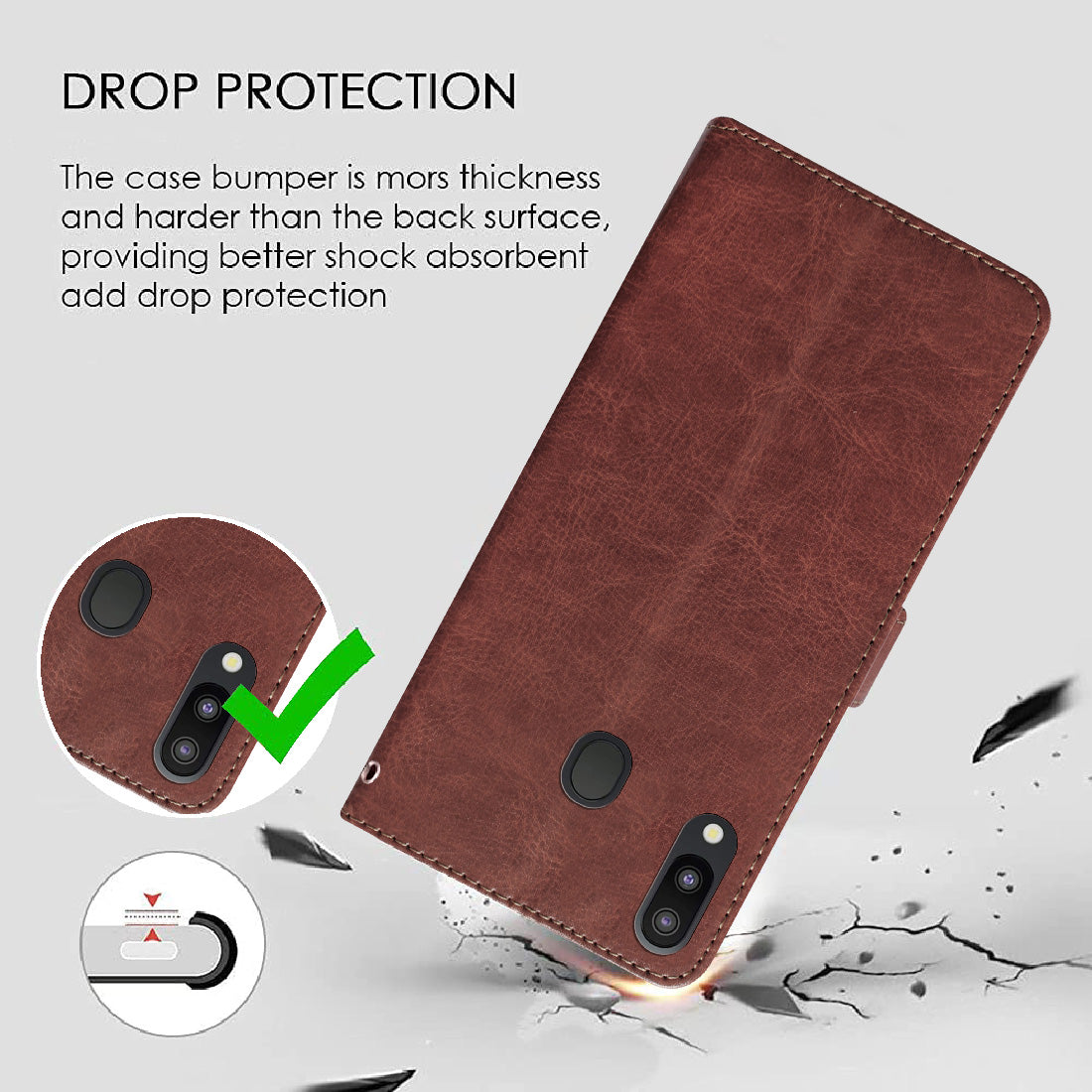 Premium Wallet Flip Cover for Samsung Galaxy A30