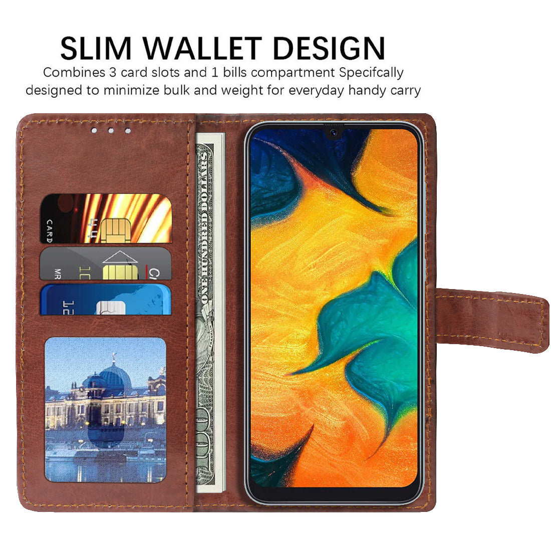 Premium Wallet Flip Cover for Samsung Galaxy A30