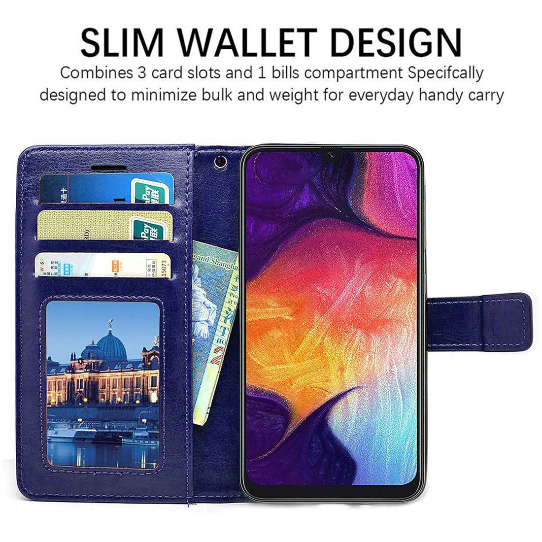 Premium Wallet Flip Cover for Samsung Galaxy A30s