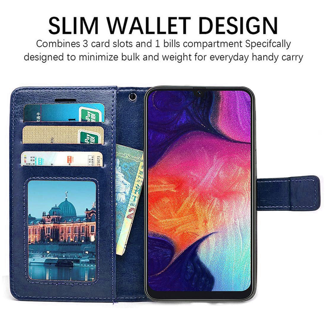 Premium Wallet Flip Cover for Samsung Galaxy A50s