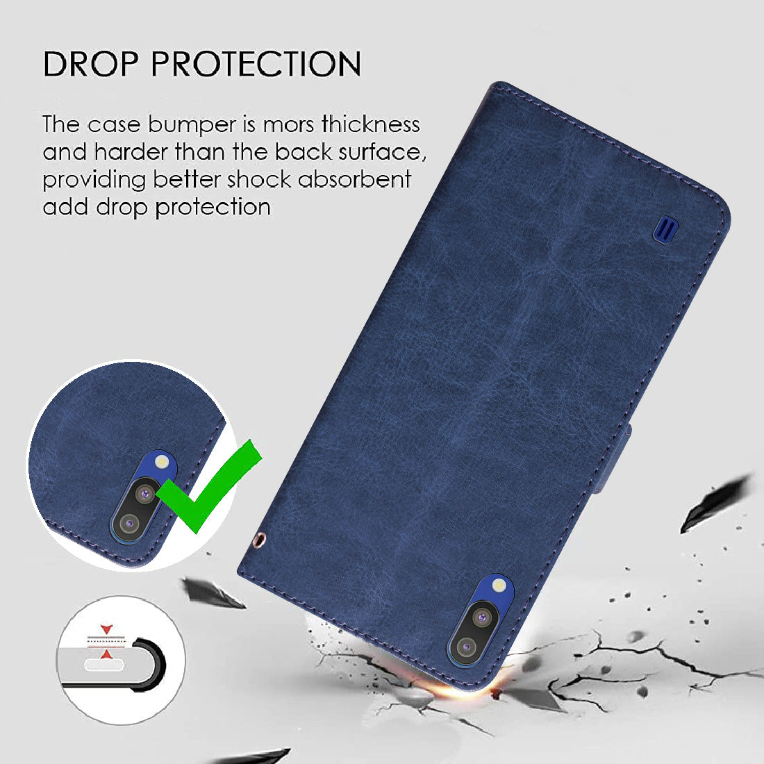 Premium Wallet Flip Cover for Samsung Galaxy M10 4G / A10 4G