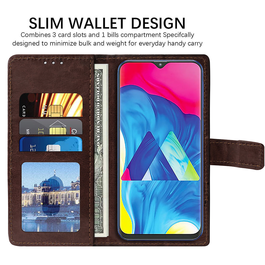 Premium Wallet Flip Cover for Samsung Galaxy M10