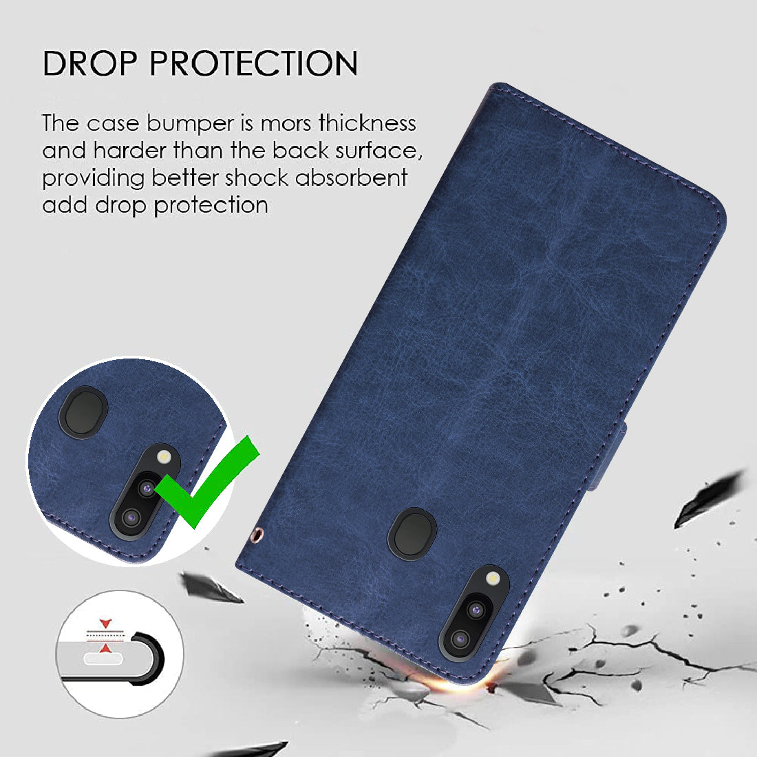 Premium Wallet Flip Cover for Samsung Galaxy M20