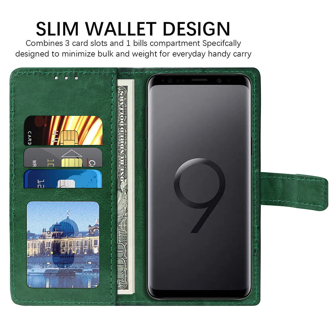 Premium Wallet Flip Cover for Samsung Galaxy S9 Plus 4G