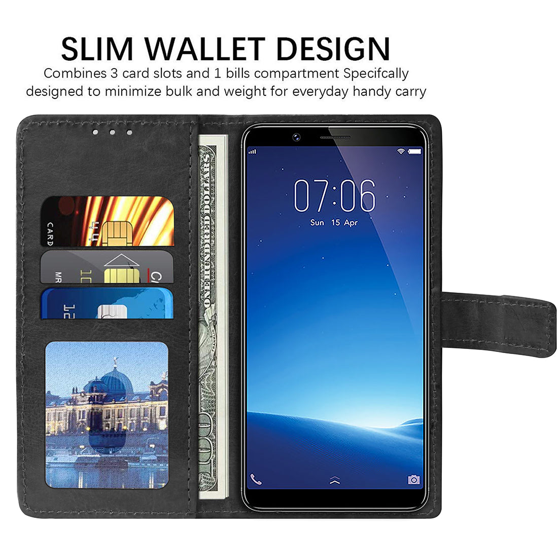 Premium Wallet Flip Cover for Vivo Y71