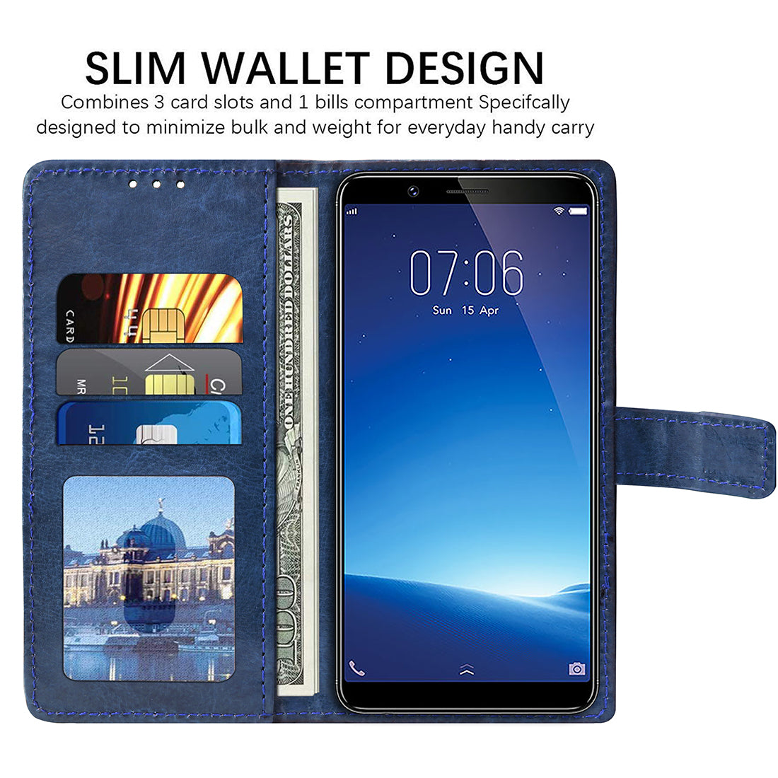 Premium Wallet Flip Cover for Vivo Y71
