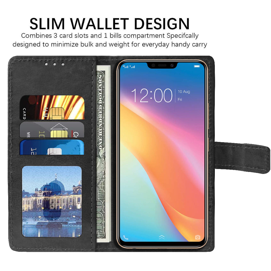 Premium Wallet Flip Cover for Vivo Y81 4G / Y81i 4G