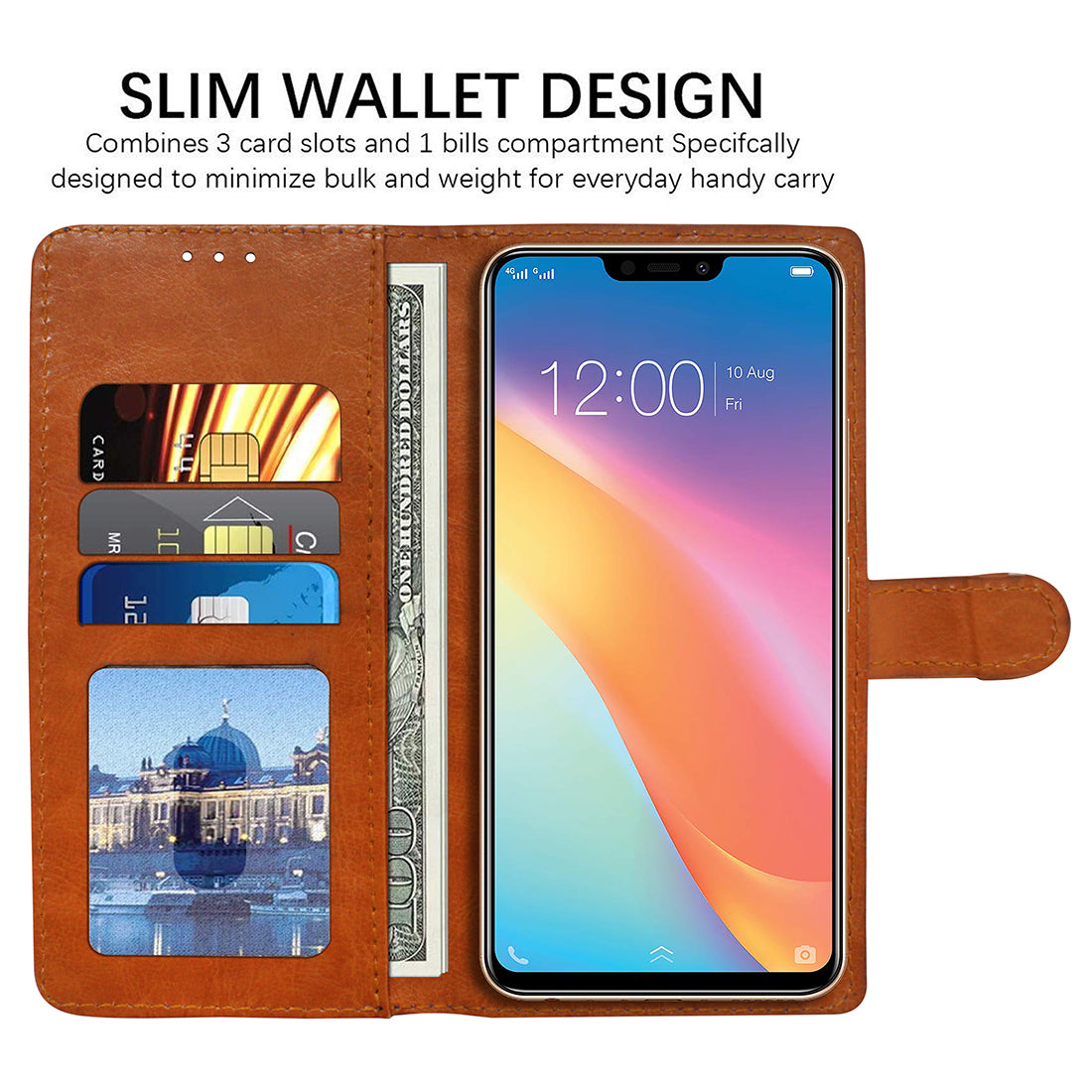 Premium Wallet Flip Cover for Vivo Y81 / Vivo Y83