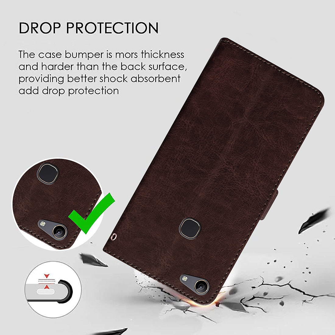 Premium Wallet Flip Cover for Vivo Y81 / Vivo Y83