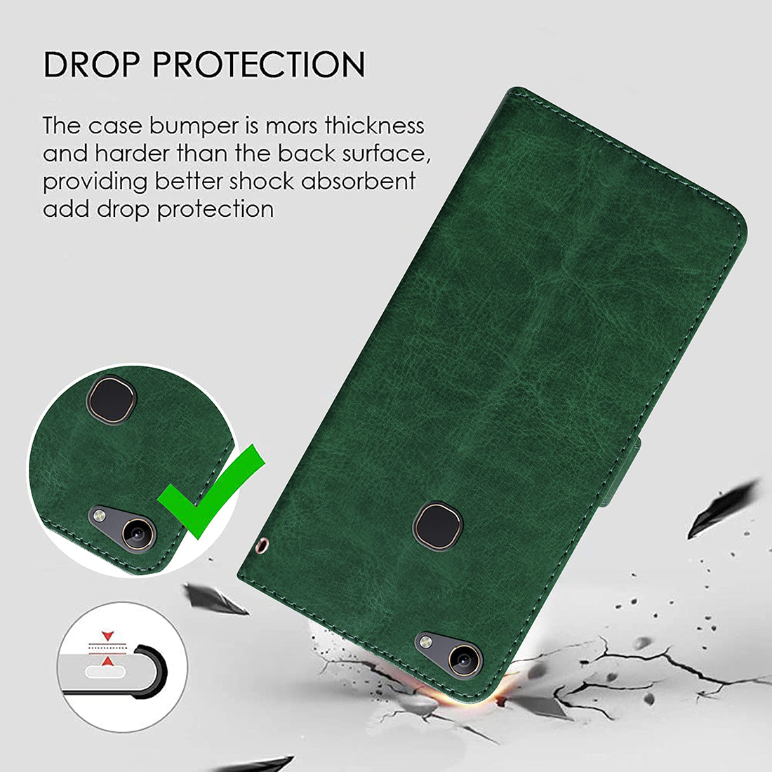 Premium Wallet Flip Cover for Vivo Y81 / Vivo Y83