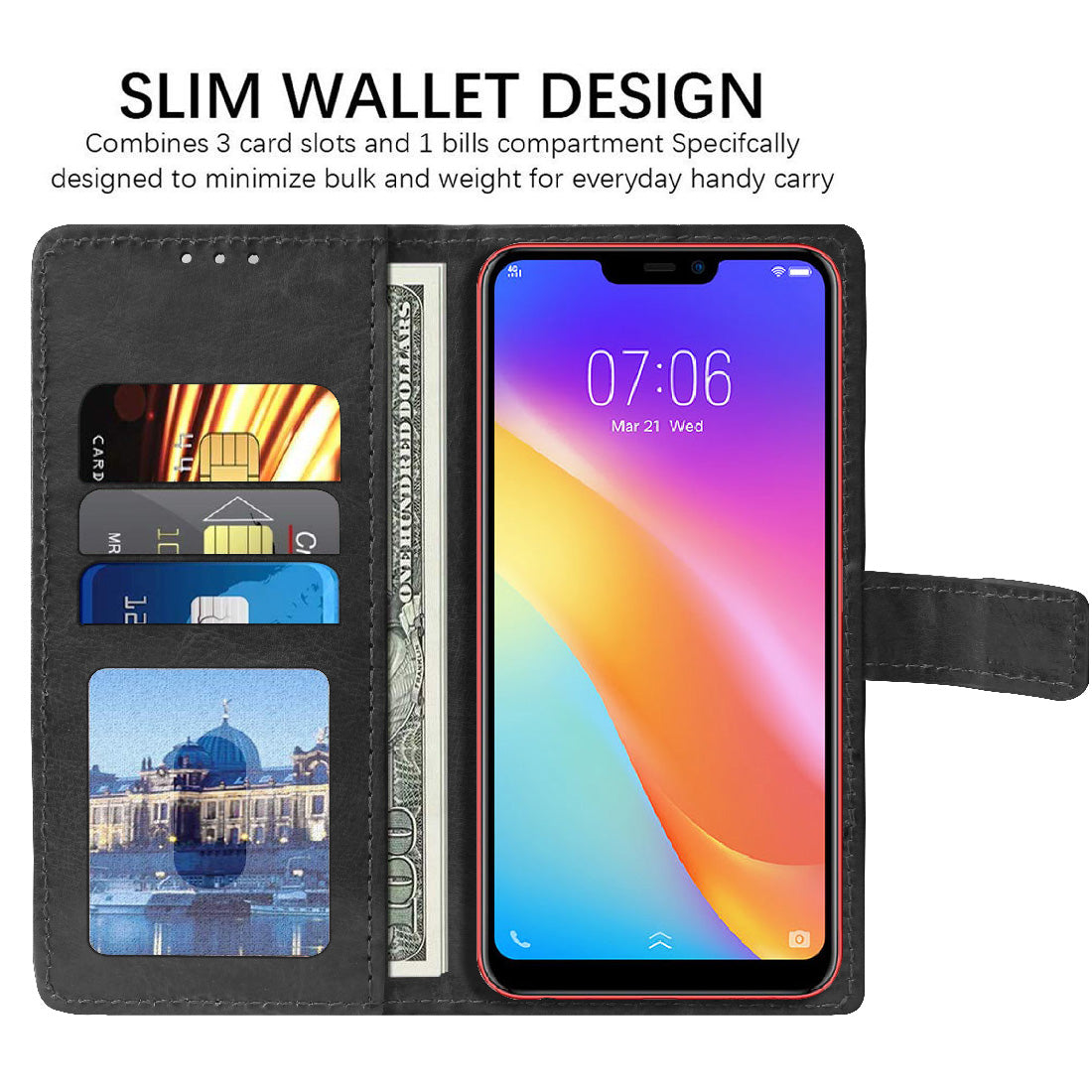 Premium Wallet Flip Cover for Vivo Y81i