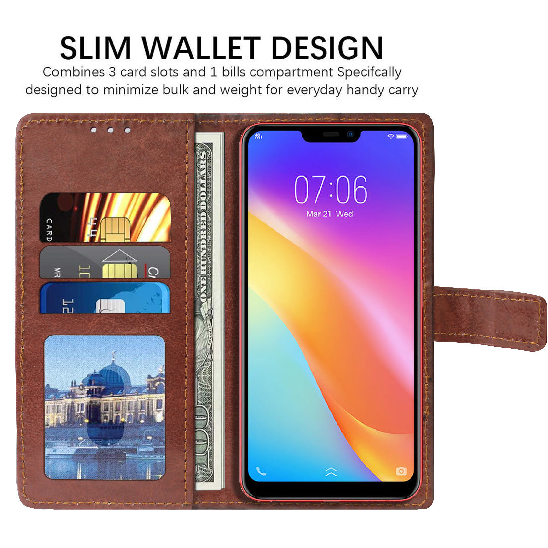 Premium Wallet Flip Cover for Vivo Y81i