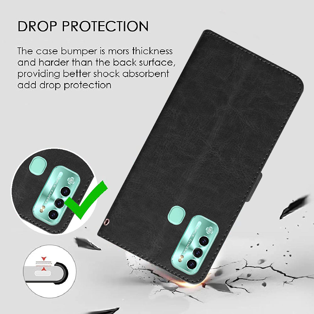 Premium Wallet Flip Cover for Itel Vision 2s 4G