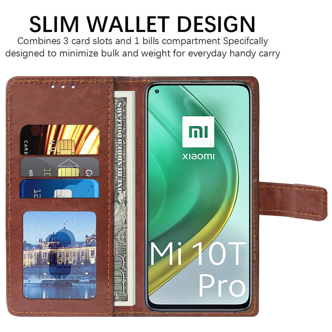 Premium Wallet Flip Cover for Mi 10T 5G / 10T Pro 5G