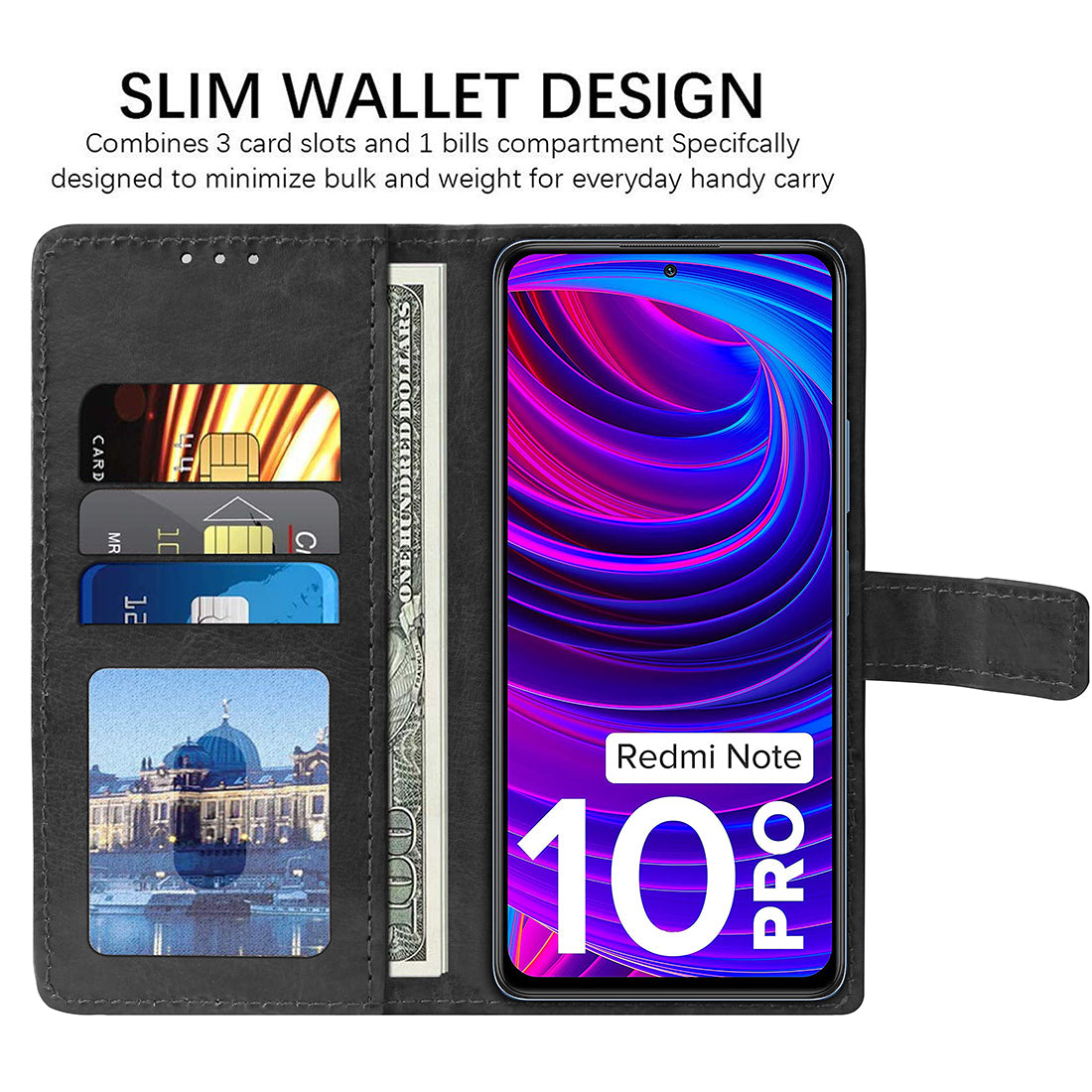 Premium Wallet Flip Cover for Mi Note 10 4G / Note 10 Pro 4G