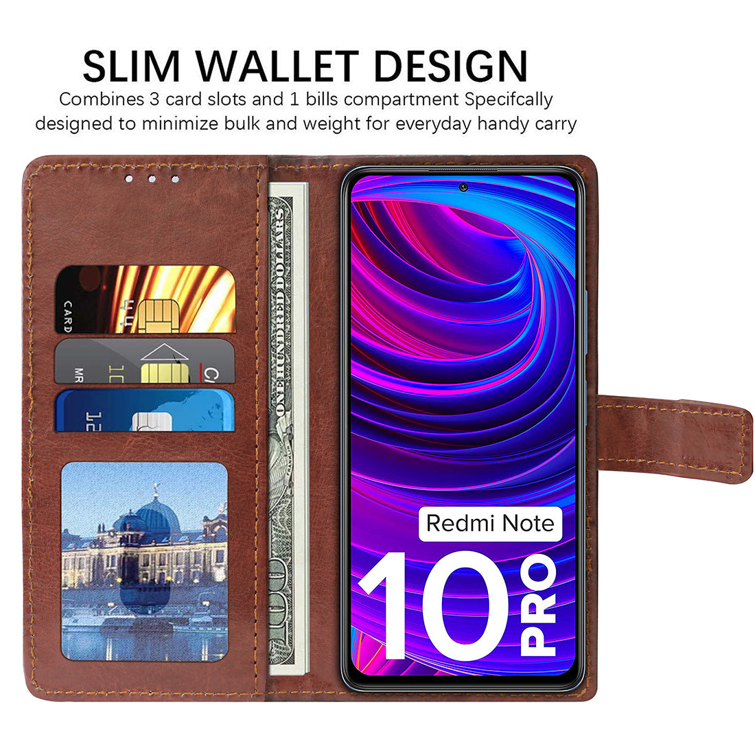 Premium Wallet Flip Cover for Mi Note 10 4G / Note 10 Pro 4G