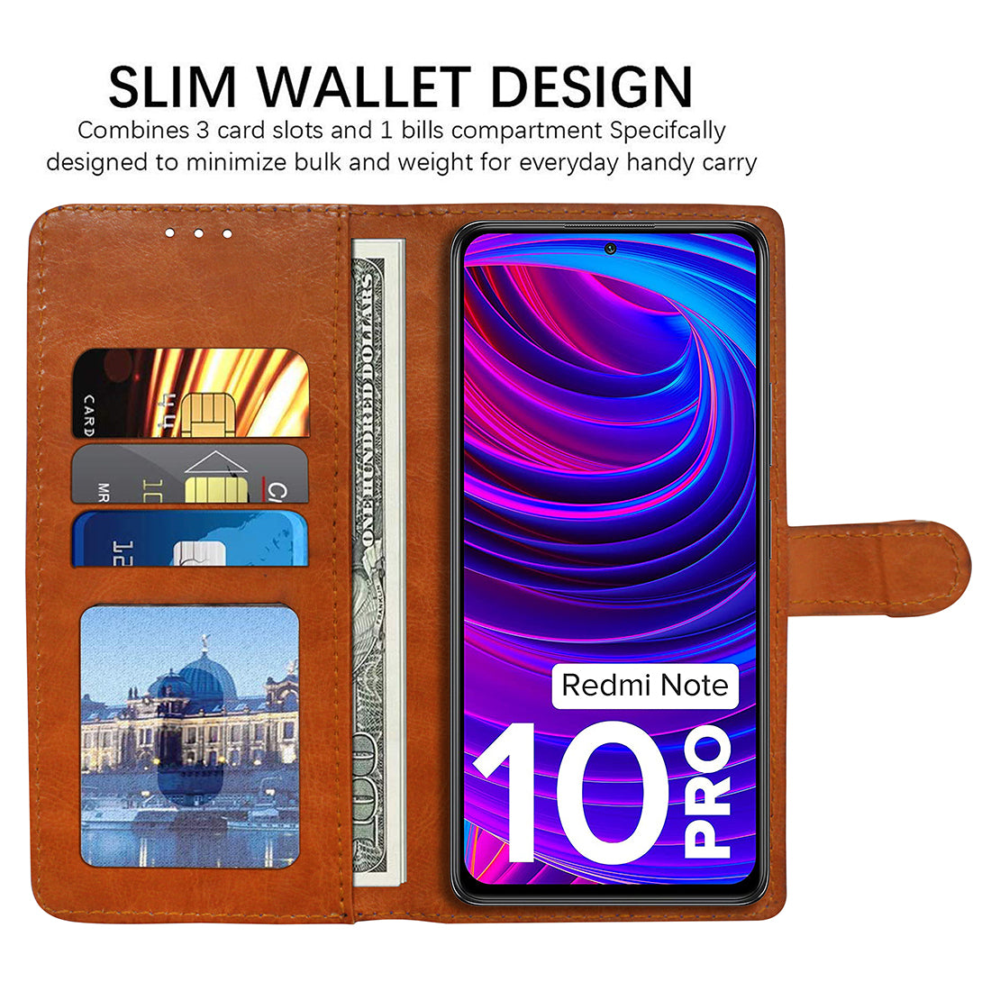 Premium Wallet Flip Cover for Mi Note 10 / Note 10 Pro