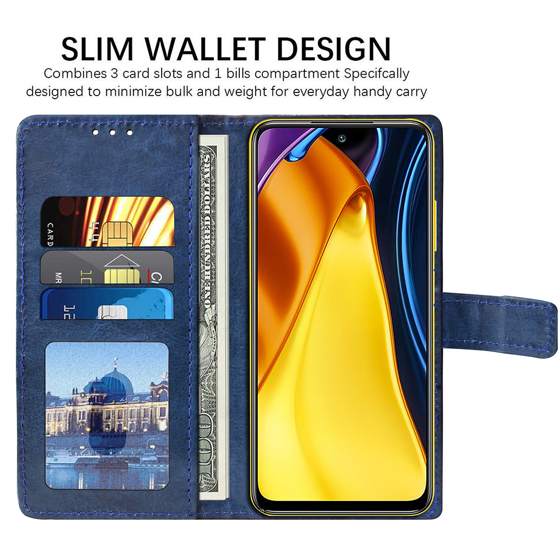 Premium Wallet Flip Cover for Mi Poco M3 Pro