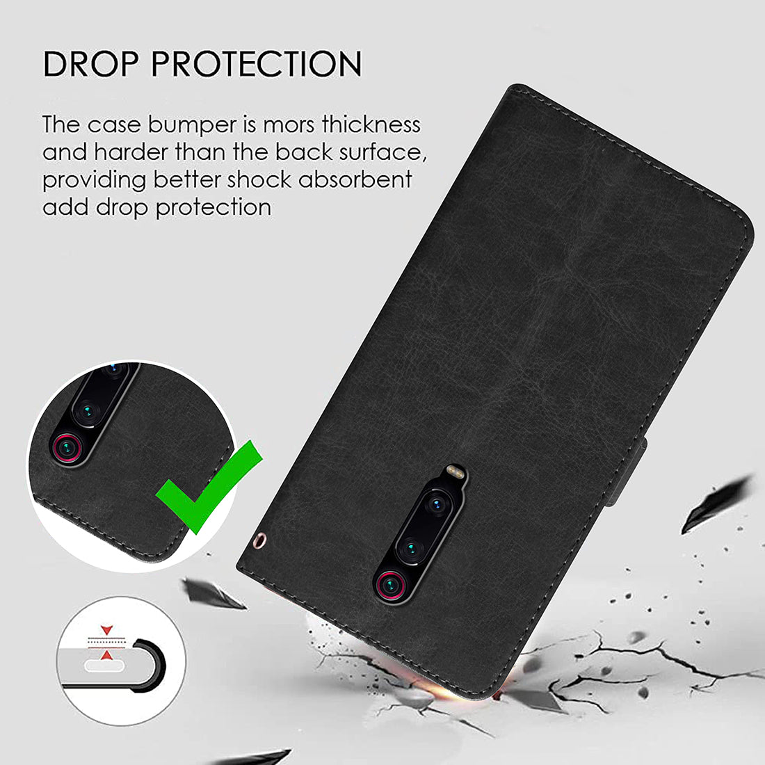 Premium Wallet Flip Cover for Mi K20 / Mi K20 Pro