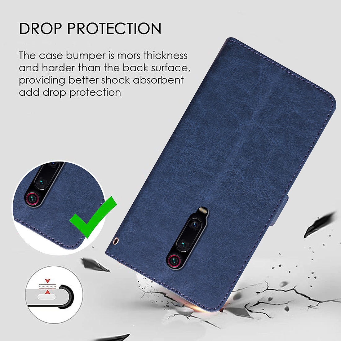 Premium Wallet Flip Cover for Mi K20 / Mi K20 Pro