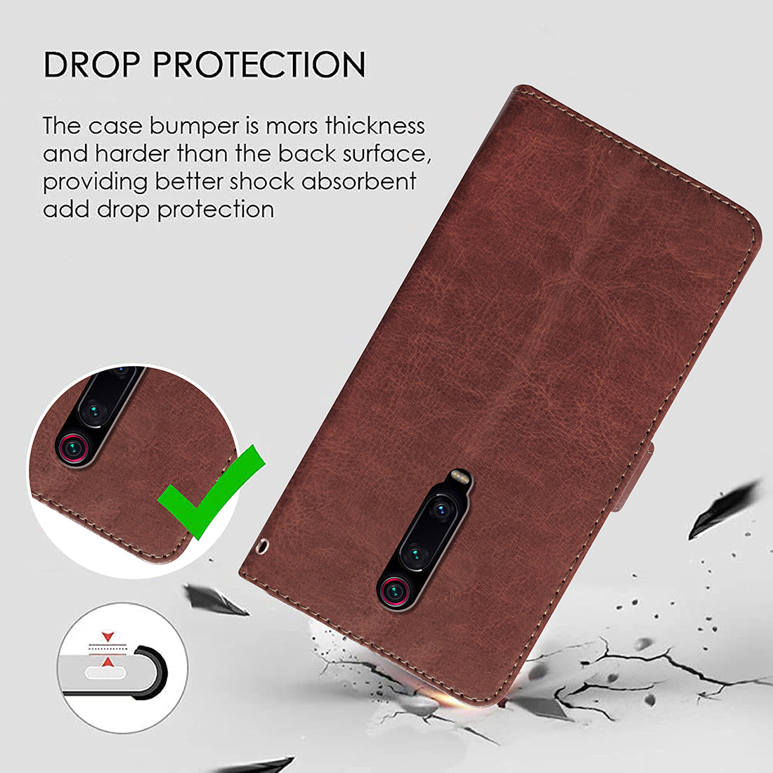 Premium Wallet Flip Cover for Mi K20 / Mi K20 Pro