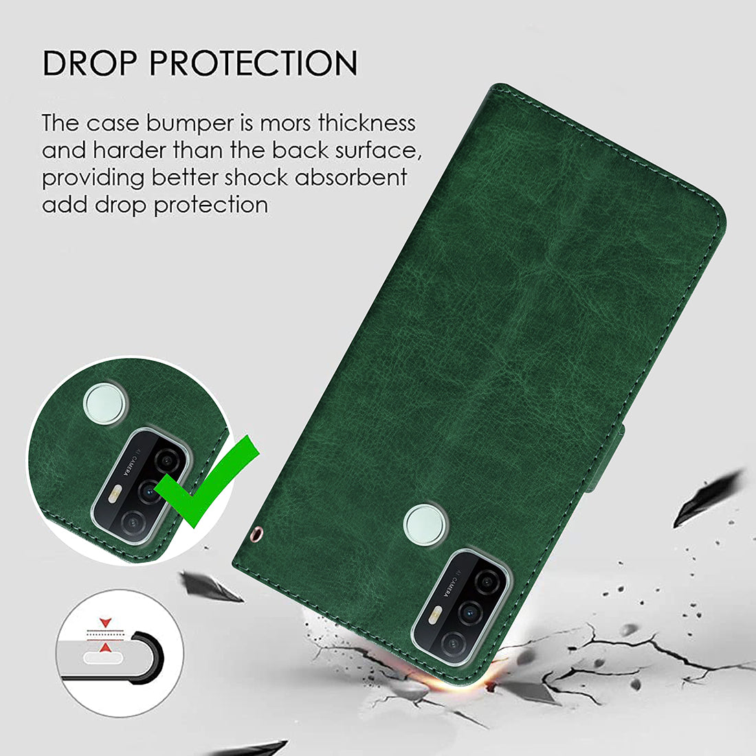 Premium Wallet Flip Cover for Oppo A53 / Oppo A33 (2020)