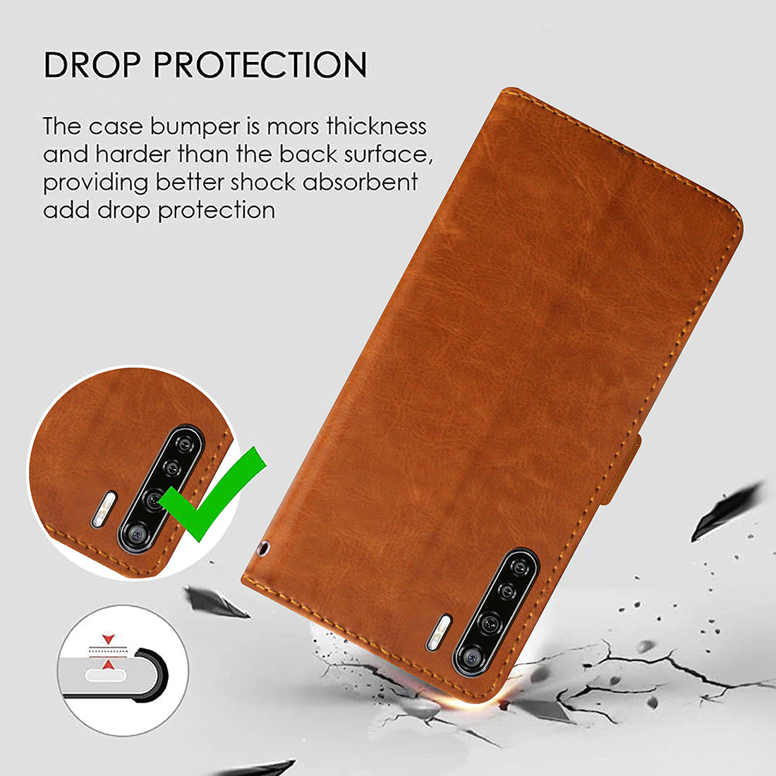 Premium Wallet Flip Cover for Oppo F15 Oppo A91