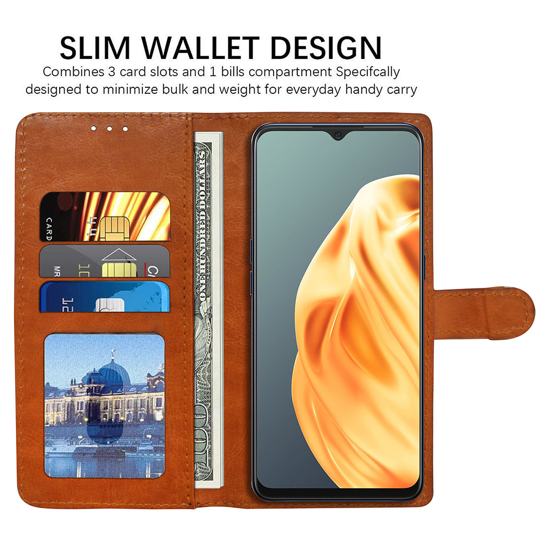 Premium Wallet Flip Cover for Oppo F15 / Oppo A91