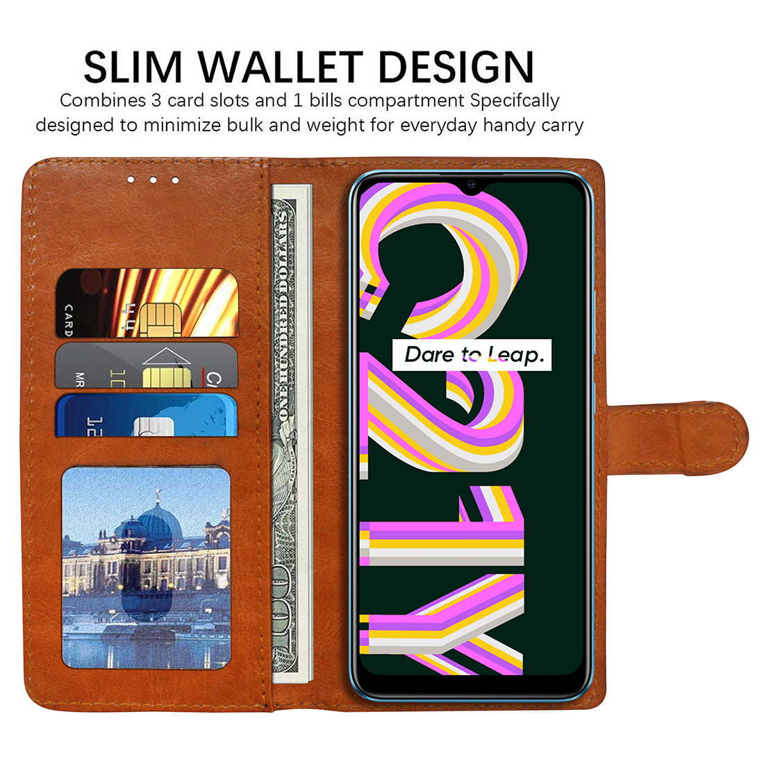 Premium Wallet Flip Cover for Realme C21Y 4G