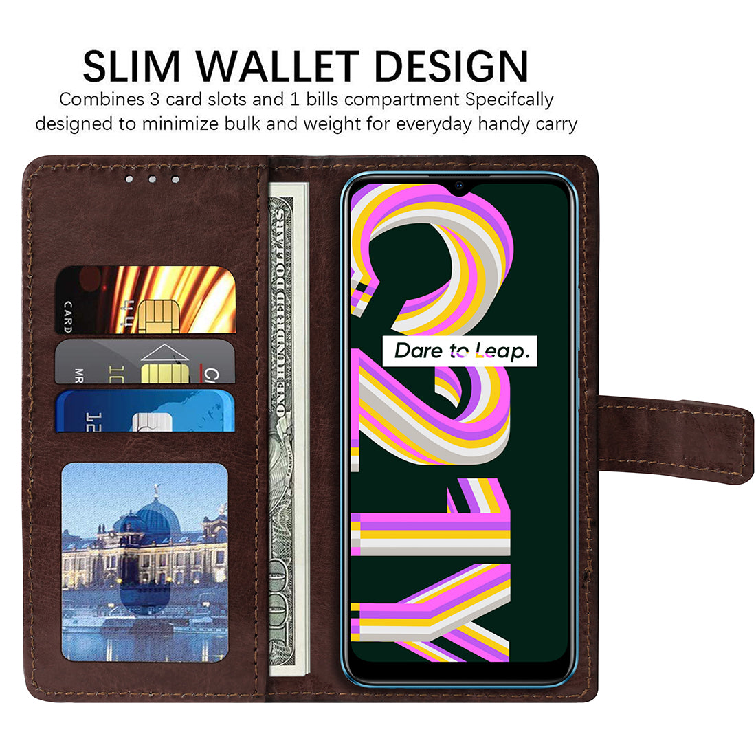 Premium Wallet Flip Cover for Realme C21Y 4G