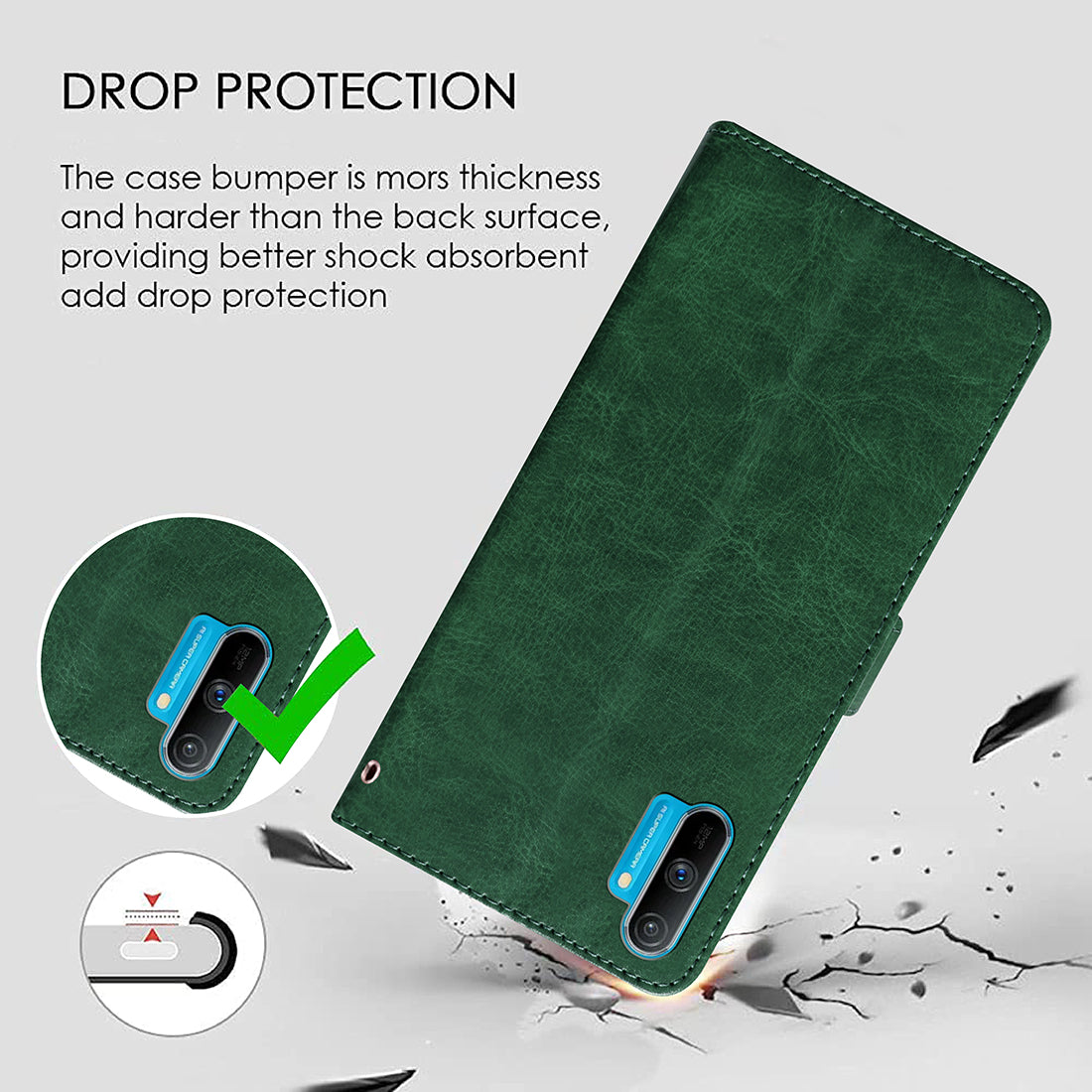 Premium Wallet Flip Cover for Realme C3 / Narzo 20A