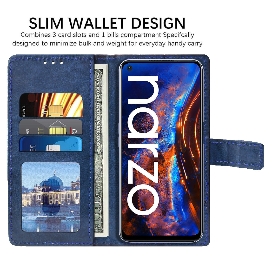 Premium Wallet Flip Cover for Realme Narzo 30 Pro 5G