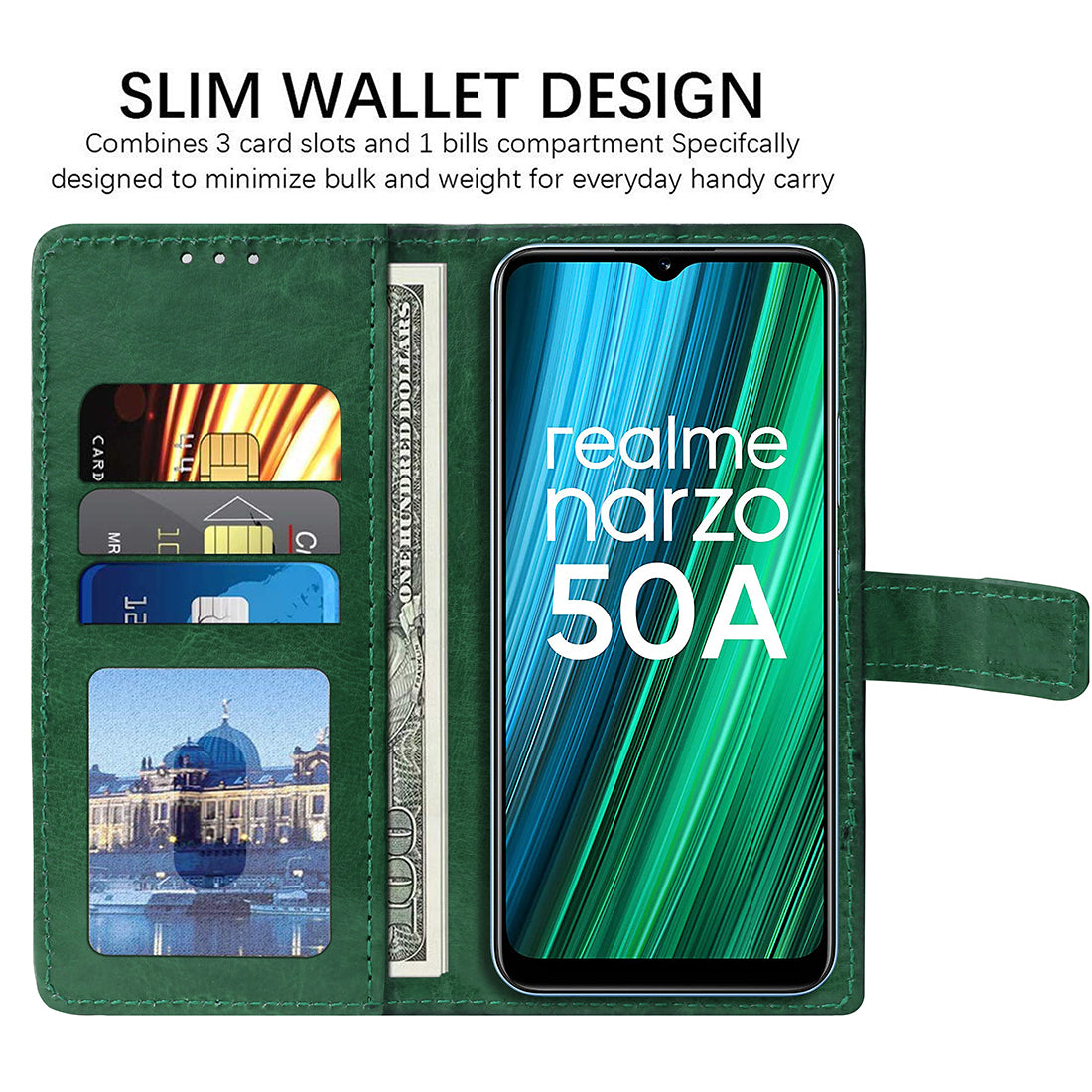 Premium Wallet Flip Cover for Realme Narzo 50A