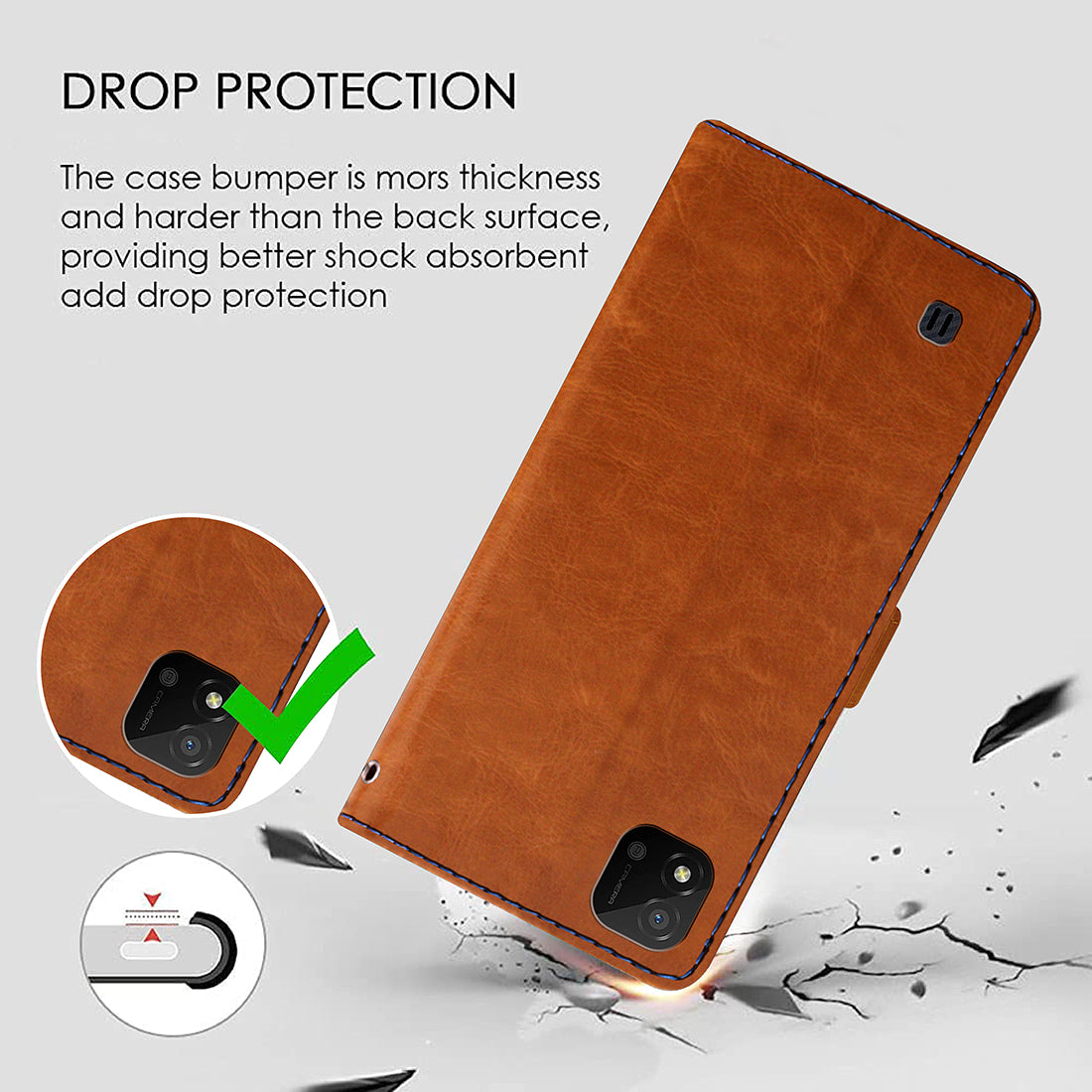 Premium Wallet Flip Cover for Realme Narzo 50i 4G