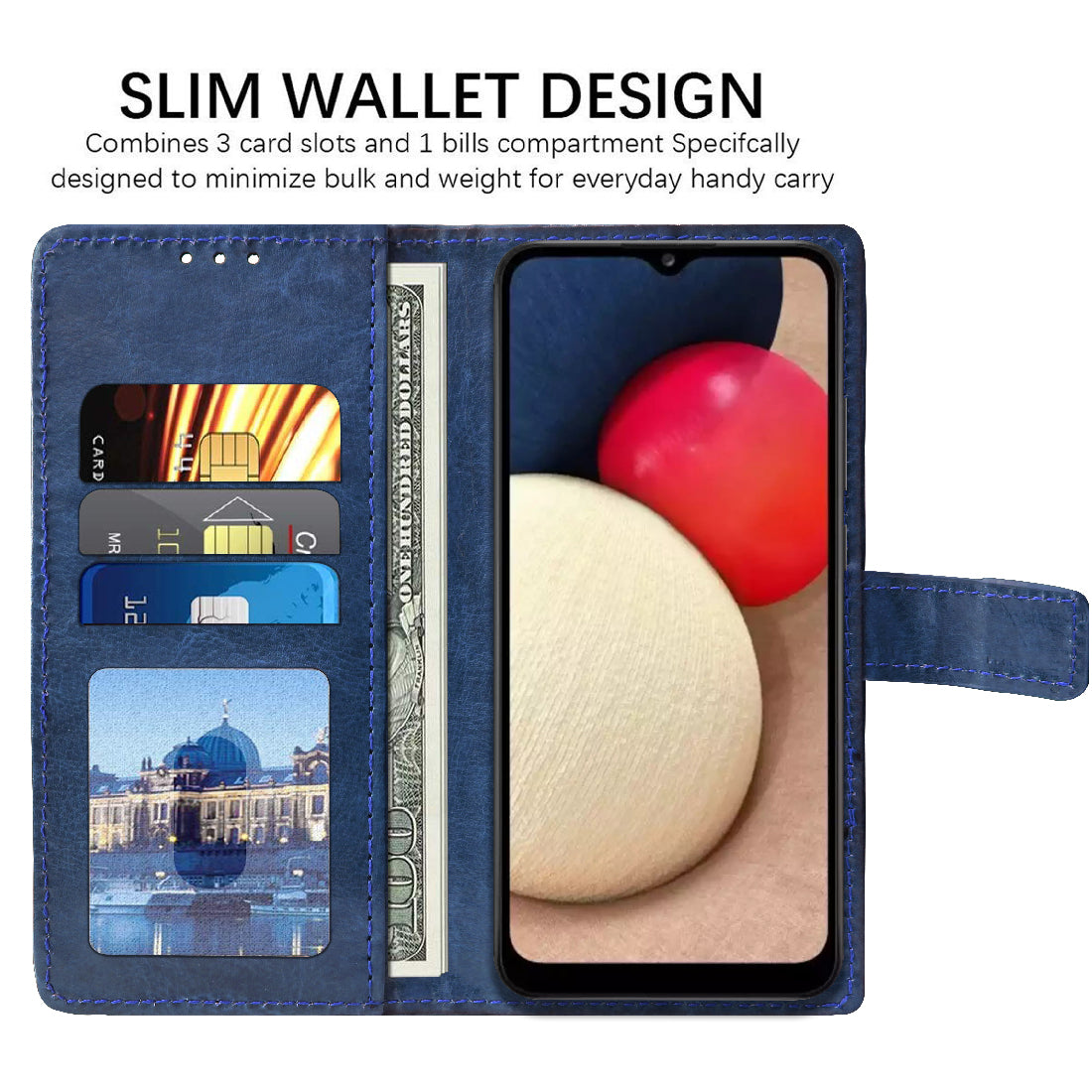 Premium Wallet Flip Cover for Samsung Galaxy A02s