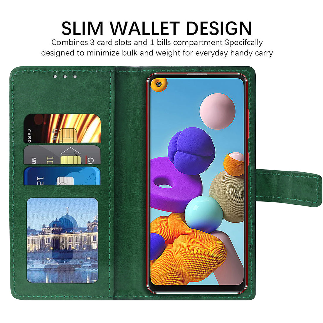 Premium Wallet Flip Cover for Samsung Galaxy A21s