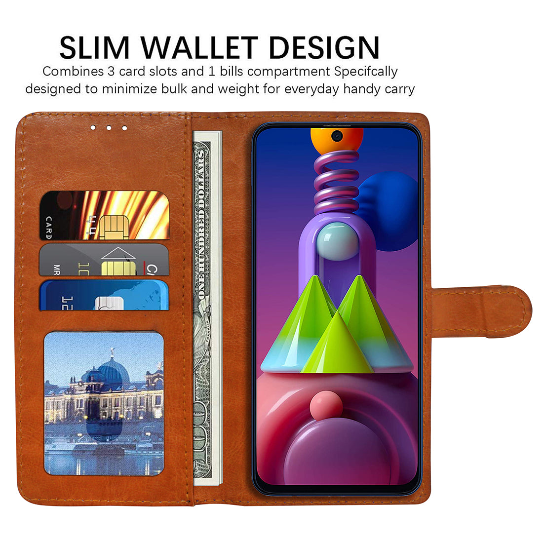 Premium Wallet Flip Cover for Samsung Galaxy M51