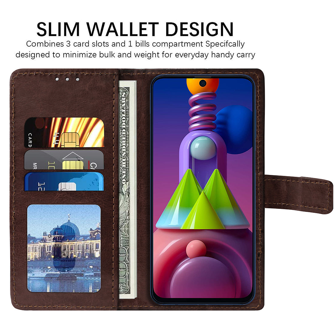 Premium Wallet Flip Cover for Samsung Galaxy M51